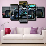 Formula 1 Race Car Mercedes W10 Sports Car 5 Piece Canvas Wall Art Painting Wallpaper Poster Picture Print Photo Decor