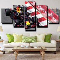 Red Bull Formula 1 Race Car Monte Carlo Circuit 5 Piece Canvas Wall Art Painting Wallpaper Poster Picture Print Photo Decor