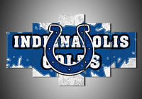 Indianapolis Colts Logo NFL Football Team 5 Piece Canvas Wall Art Painting Wallpaper Poster Picture Print Photo Decor