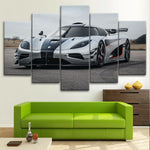 Koenigsegg Agera RS Luxury Sports Car 5 Piece Canvas Wall Art Painting Wallpaper Poster Picture Print Photo Decor