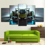 Luxury Lamborghini Lambo V12 Supercar Green 5 Piece Canvas Wall Art Painting Wallpaper Poster Picture Print Photo Decor