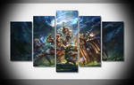 League of Legends LoL Champions Gaming 5 Piece Canvas Wall Art Painting Wallpaper Poster Picture Print Photo Decor