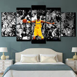Los Angeles Lakers Kobe Bryant NBA Basketball Legend 5 Piece Canvas Wall Art Painting Wallpaper Poster Picture Print Photo Decor