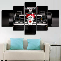 McLaren Honda MP4/4 Classic Formula 1 Racing Car 5 Piece Canvas Wall Art Painting Wallpaper Poster Picture Print Photo Decor