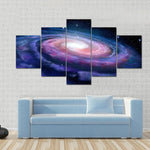 Milky Way Galaxy Cosmic Outer Space 5 Piece Canvas Wall Art Painting Wallpaper Poster Picture Print Photo Decor