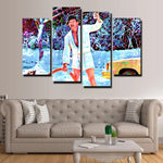 National Lampoon’s Christmas Vacation Cousin Eddie 4 Piece Canvas Wall Art Painting Wallpaper Poster Picture Print Photo Decor