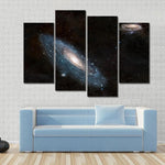 Andromeda Galaxy Milky Way Outer Space 4 Piece Canvas Wall Art Painting Wallpaper Poster Picture Print Photo Decor