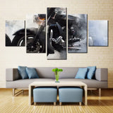 Beautiful Smokey Harley Davidson Motorcycle 5 Piece Canvas Wall Art Painting Wallpaper Poster Picture Print Photo Decor