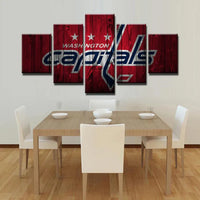 Washington Capitals NHL Hockey Sports Team Logo 5 Piece Canvas Wall Art Painting Wallpaper Poster Picture Print Photo Decor