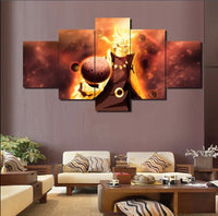 Naruto Kurama Chakra Mode for Naruto Fans 5 Piece Canvas Wall Art Painting Wallpaper Poster Picture Print Photo Decor