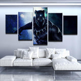 Beast Kingdom Black Panther Movie 5 Piece Canvas Wall Art Painting Wallpaper Poster Picture Print Photo Decor