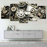 Industrial Sport Car Engine Mechanics 5 Piece Canvas Wall Art Painting Wallpaper Poster Picture Print Photo Decor