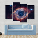 Eye Of God Helix Nebula Outer Space 4 Piece Canvas Wall Art Painting Wallpaper Poster Picture Print Photo Decor