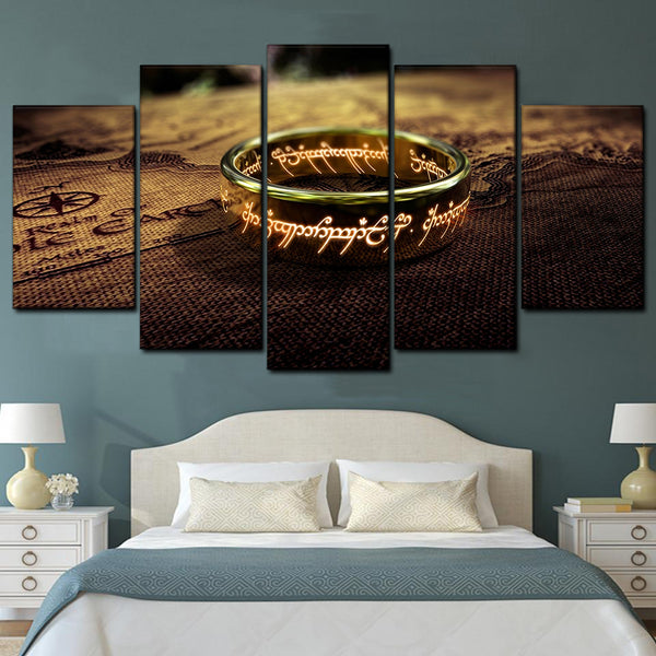 LOTR Lord Of The Rings 5 Piece Canvas Wall Art Painting Wallpaper Poster Picture Print Photo Decor