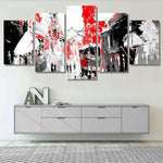 Urban City Life Abstract Sin City Inspiration 5 Piece Canvas Wall Art Painting Wallpaper Poster Picture Print Photo Decor