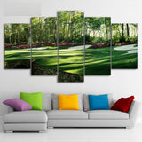 Golf Course Framed 5 Piece Canvas Wall Art Painting Wallpaper Poster Picture Print Photo Decor