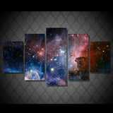 5 Piece Galaxy Outer Space Universe Stars Canvas Wall Art Image Picture Wallpaper Mural Decoration Design Artwork Poster Decor Print Painting Photo