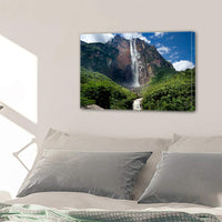 Angel Falls Venezuela Highest Waterfall In The World 1, 2, 3, 4 & 5 Framed Canvas Wall Art Painting Wallpaper Poster Picture Print Photo Decor
