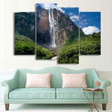 Angel Falls Venezuela Highest Waterfall In The World 1, 2, 3, 4 & 5 Framed Canvas Wall Art Painting Wallpaper Poster Picture Print Photo Decor