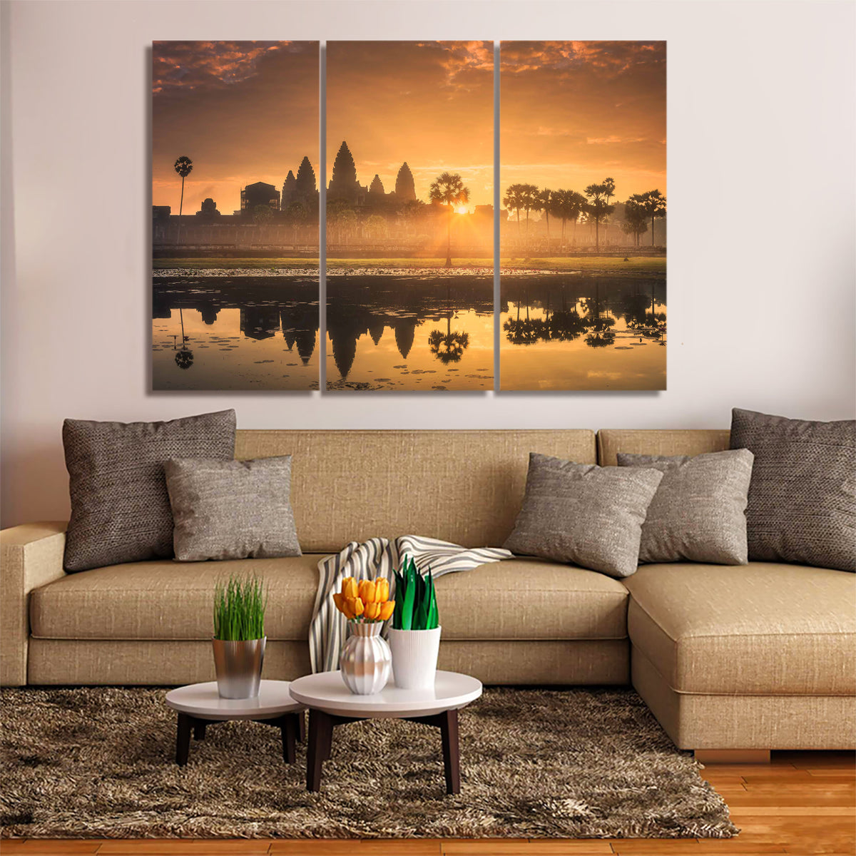 Angkor Wat Cambodia Buddhist Buddhism Temple 1, 2, 3, 4 & 5 Framed Can ...