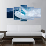 5 piezas Ocean Wave Surfer Lienzo Arte de la pared Imagen Imagen Papel pintado Mural Decoración Diseño Obra de arte Póster Decoración Impresión Pintura Fotografía 