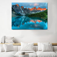 Moraine Lake Banff Alberta Canada Rocky Mountain Canvas Wall Art Images Pictures Of Mountains Wallpaper Paintings Posters Decor Photos Prints Gift