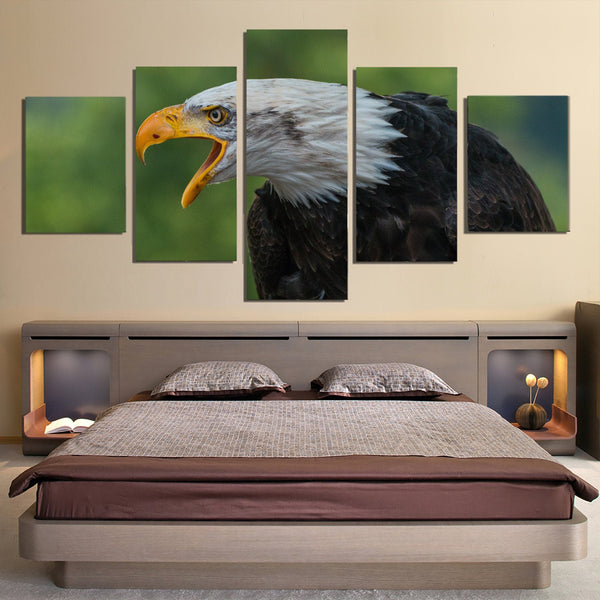 5 Piece Eagle Canvas Wall Art Image Picture Of Eagles Wallpaper Mural Decoration Design Artwork Poster Decor Print Gift Painting Photography
