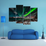Northern Lights Aurora Borealis 4 Piece Canvas Wall Art Images Pictures Of Wallpaper Mural Design Artwork Poster Decor Print Gift Painting Photo