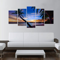 5 piezas de playa tropical amanecer lienzo arte de la pared imágenes imágenes papel pintado mural decoración diseño ilustraciones cartel decoración impresiones pinturas foto 