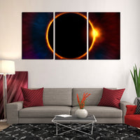 Eclipse 3 piezas lienzo arte de la pared imágenes imágenes de eclipses papel pintado mural decoración obra de arte cartel eclipse foto decoración impresión regalo pintura 