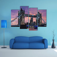 London Bridge England 4 Piece Canvas Wall Art Image Pictures Of London Wallpaper Mural Design Artwork Poster Decor Print Gift Painting Photo