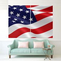 Patriotic USA American Flag 1, 2, 3, 4 & 5 Piece Multi Panel Canvas Wall Art United States Decor Poster Print Artwork Wallpaper Pictures Art