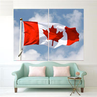 Patriotic Canadian Flag 1, 2, 3, 4 & 5 Piece Multi Panel Canvas Wall Art Canada Decor Poster Print Artwork Wallpaper Picture Art Photo Image