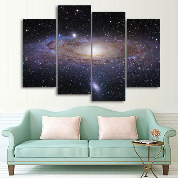 Andromeda Galaxy Stars 1, 2, 3, 4 & 5 Piece Space Canvas Wall Art Decor Images Mural Posters Prints Artwork Wallpaper Pictures Multi Panel