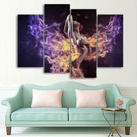 Flaming Hot Beautiful Sexy Woman 1, 2, 3, 4 & 5 Piece Babe Canvas Wall Art Decor Posters Photo Prints Artwork Wallpaper Pictures Multi Panel