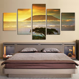 Mount Kilimanjaro Tanzania Africa Volcano 1, 2, 3, 4 & 5 Framed Canvas Wall Art Painting Wallpaper Poster Picture Print Photo Decor