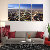 Paris France Night City Skyline Cityscape 1, 2, 3, 4 & 5 Framed Canvas Wall Art Painting Wallpaper Poster Picture Print Photo Decor