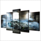 Fumar Lamborghini Racing enmarcado coche deportivo 5 piezas lienzo pared arte pintura papel tapiz póster imagen impresión foto decoración 