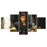 Al Pacino "Scarface" enmarcado 5 piezas película lienzo arte de la pared pintura papel tapiz póster imagen impresión foto decoración 