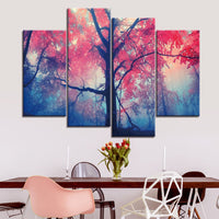 Árbol del bosque enmarcado 4 piezas naturaleza lienzo arte de la pared pintura papel tapiz decoración cartel imagen impresión 