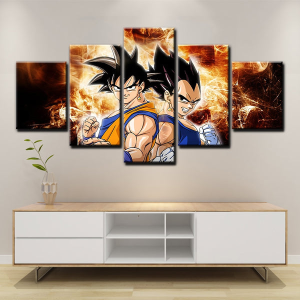 Dragon Ball Z Cartoon Framed 5 Anime Canvas Wall Art Painting Wallpaper Poster Picture Print Photo Decor