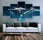 Star Trek nave espacial Enterprise enmarcado 5 piezas película y TV lienzo arte de la pared pintura papel tapiz póster imagen impresión foto decoración 