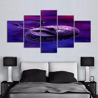 Star Trek USS Enterprise Spaceship Framed 5 Piece Space Canvas Wall Art Painting Wallpaper Poster Picture Print Photo Decor