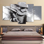 Película de Star Wars Stormtrooper enmarcado 5 piezas lienzo pared arte impresión imagen cartel pintura decoración 