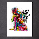 Colorful Buddha Buddhism Faith Buddhist Religion 1 Piece Canvas Wall Art Painting Wallpaper Poster Picture Print Photo Decor
