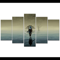 The Legend Of Zelda-5 piezas enmarcadas, lienzo de videojuego, arte de pared, pintura, papel tapiz, póster, imagen impresa, decoración fotográfica 