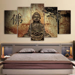 Zen Buddha 5 Piece Canvas Wall Art - 5 Panel Canvas Wall Art - FabTastic.Co