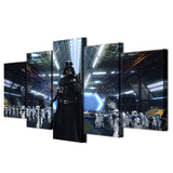 Star Wars Movie Darth Vader Framed 5 Piece Canvas Wall Art Painting Poster Picture Print Photo