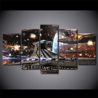 Star Wars Movie Spaceship Framed 5 Piece Canvas Wall Art Painting Poster Picture Print Photo