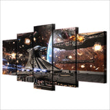 Star Wars Movie Spaceship Framed 5 Piece Canvas Wall Art Painting Poster Picture Print Photo